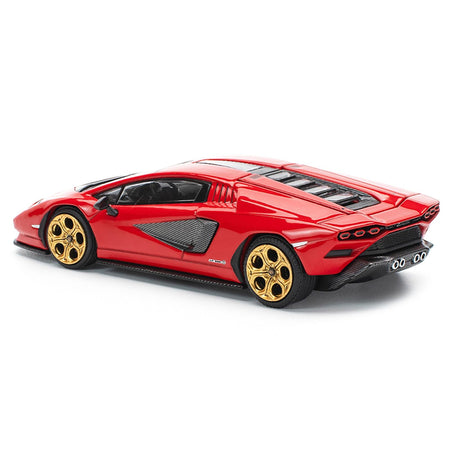 Lamborghini Countach LPI 800-4 Red with Carbon Accents 1/64 Diecast Model Car by Pop Race-Pop Race-ModelCars.com
