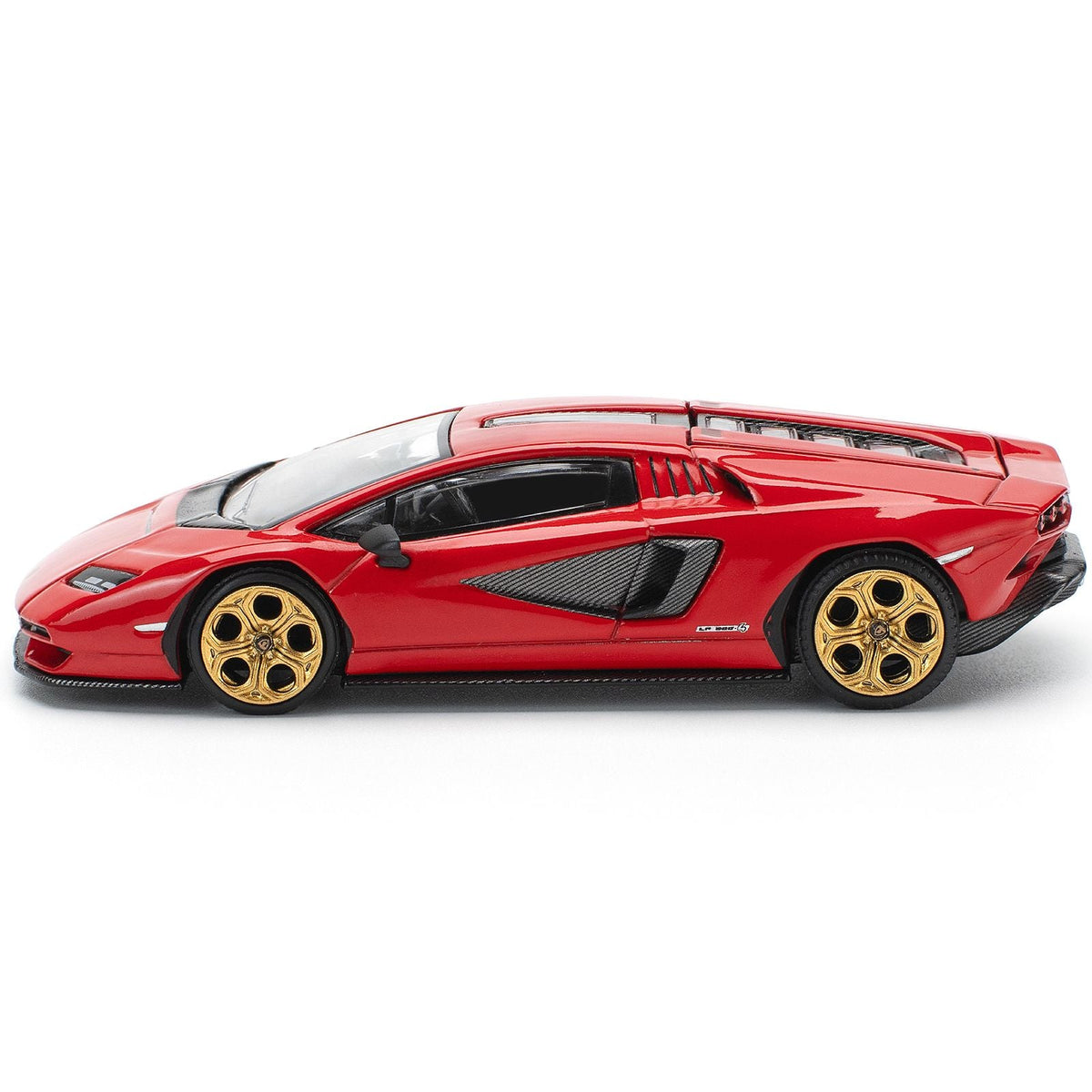 Lamborghini Countach LPI 800-4 Red with Carbon Accents 1/64 Diecast Model Car by Pop Race-Pop Race-ModelCars.com
