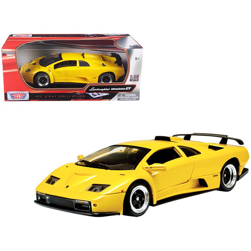 Lamborghini Diablo GT Yellow 1/18 Diecast Model Car by Motormax - Motormax - ModelCars.com