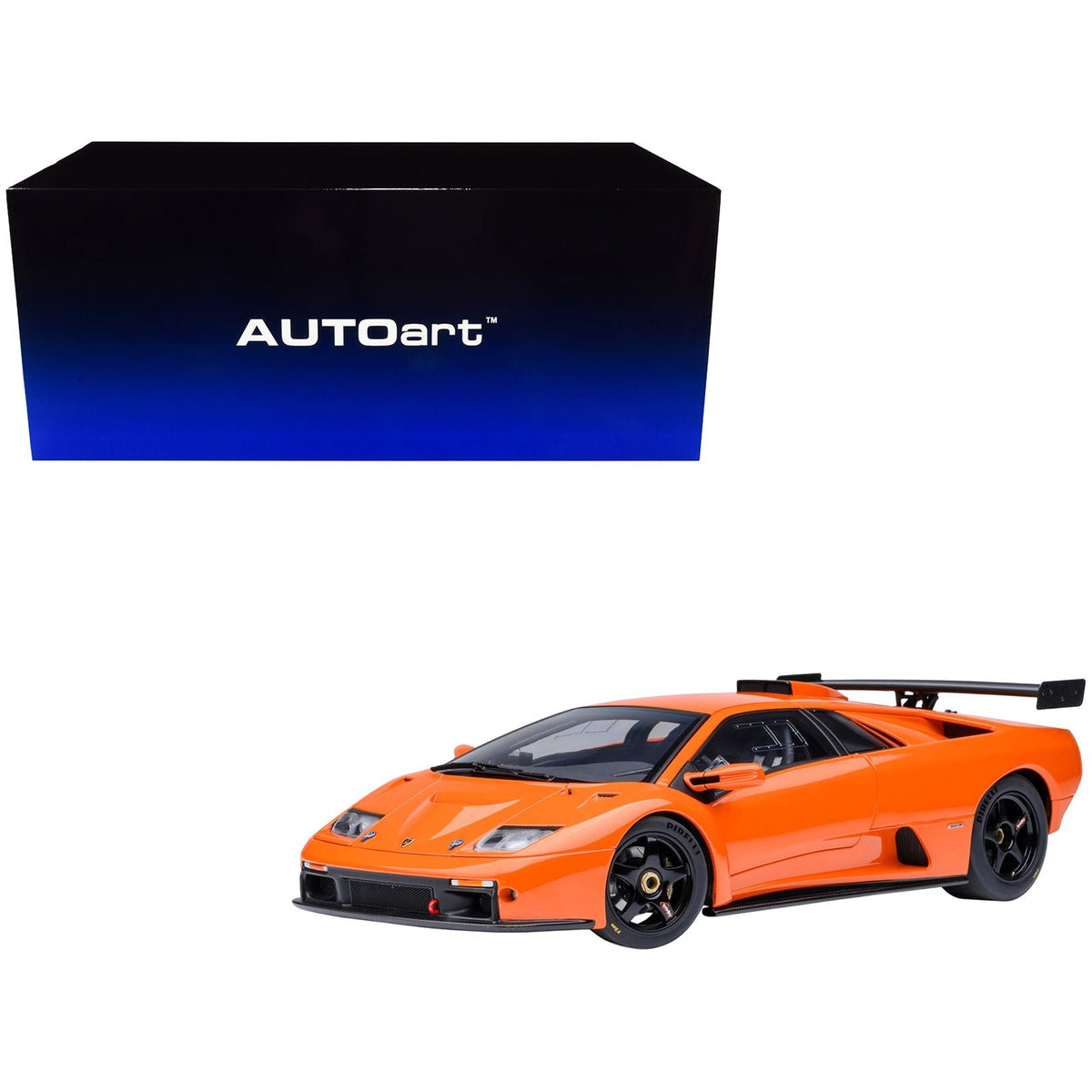 Lamborghini Diablo GTR Arancio Ishtar Orange 1/18 Model Car by Autoart-Autoart-ModelCars.com