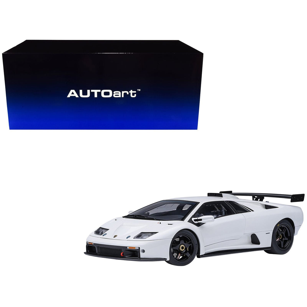 Lamborghini Diablo GTR Impact White 1/18 Model Car by Autoart-Autoart-ModelCars.com