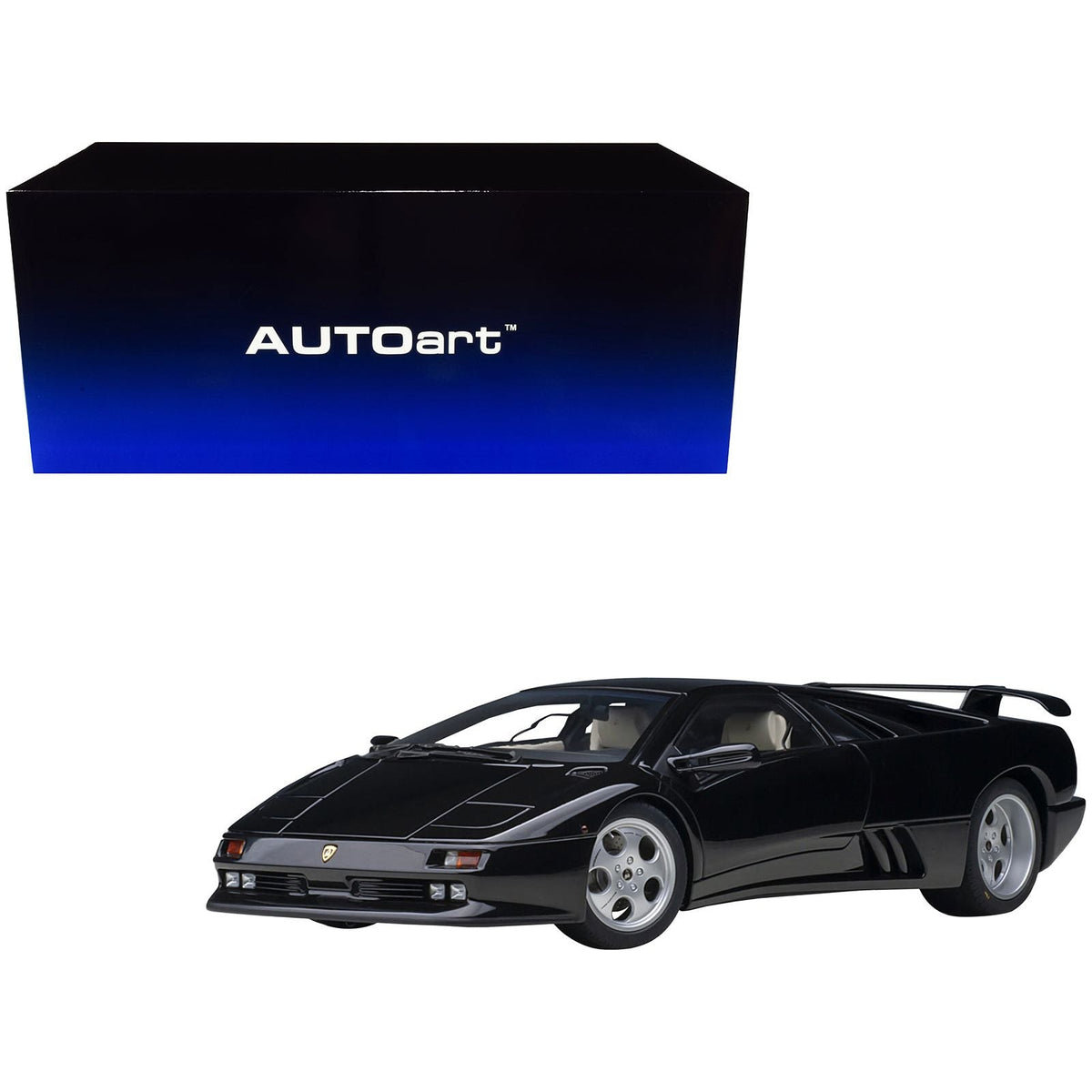 Lamborghini Diablo SE30 Deep Black Metallic 1/18 Model Car by Autoart - Autoart - ModelCars.com
