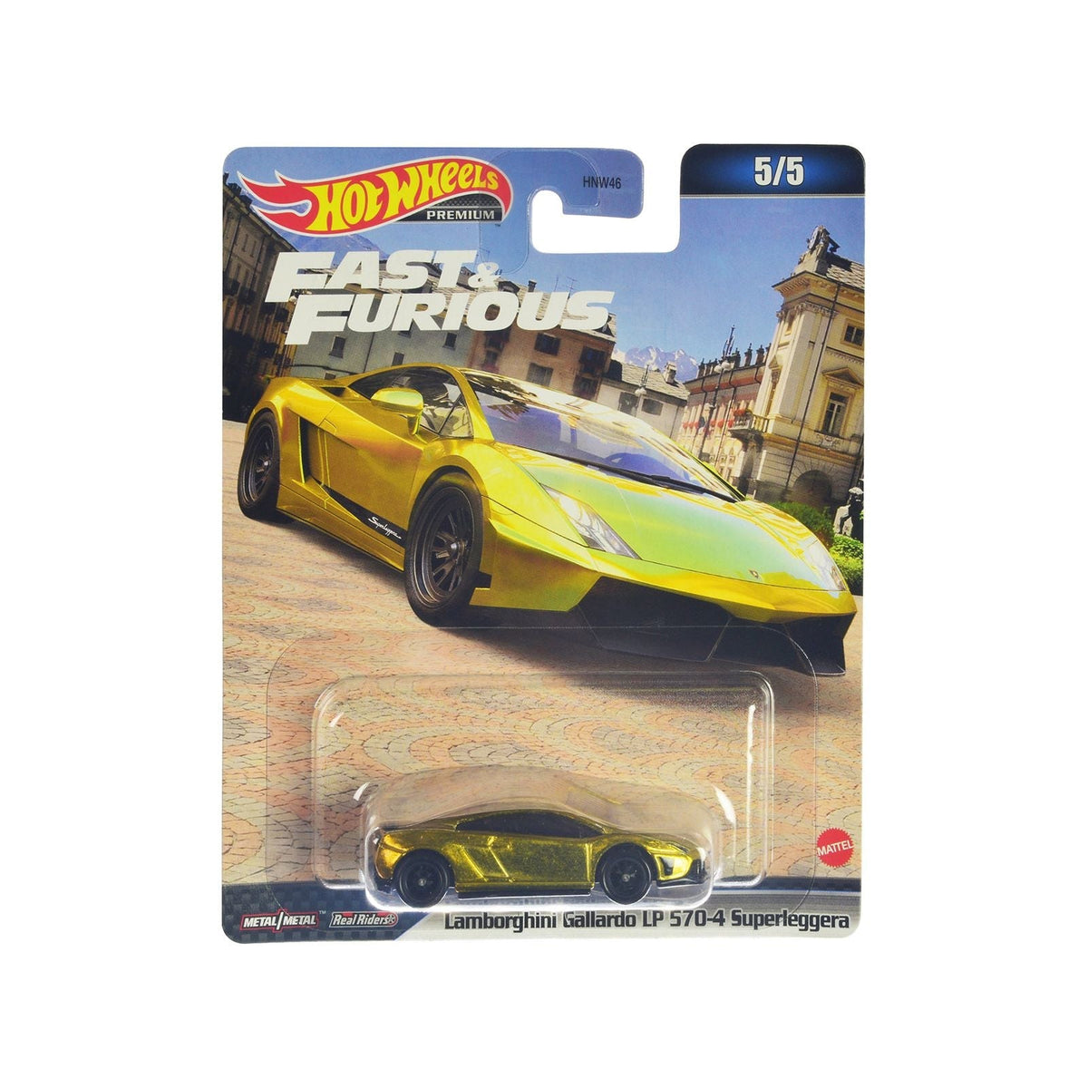 Lamborghini Gallardo LP 570-4 Superleggera Gold Metallic "Fast X" (2023) Movie "Fast & Furious" Series Diecast Model Car by Hot Wheels-Hotwheels-ModelCars.com