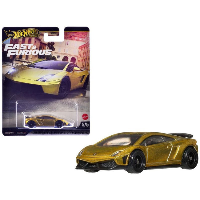 Lamborghini Gallardo LP 570-4 Superleggera Gold Metallic "Fast X" (2023) Movie "Fast & Furious" Series Diecast Model Car by Hot Wheels-Hotwheels-ModelCars.com