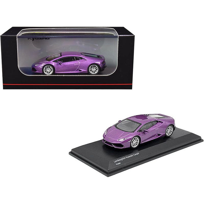 Lamborghini Huracan Coupe Purple Metallic 1/64 Diecast Model Car by Kyosho - Kyosho - ModelCars.com