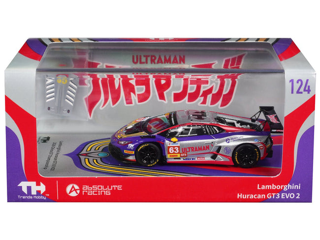 Lamborghini Huracan GT3 EVO 2 #63 Akash Nandy - Zhang Shi Mo "Ultraman" "China GT Championship" (2026) 1/64 Diecast Model Car by Trends Hobby-Trends Hobby-ModelCars.com