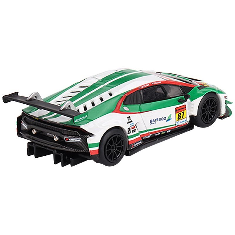 Lamborghini Huracan GT3 EVO 87 Kosuke Matsuura - Natsu Sakaguchi "Bamboo Airways - JLOC" "Super GT Series" (2022) Limited Edition 1/64 Diecast Model Car by Mini GT - Mini GT - ModelCars.com