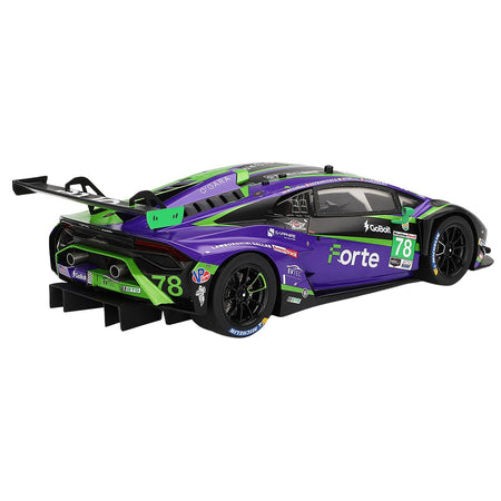 Lamborghini Huracan GT3 EVO2 #78 Devlin DeFrancesco - Misha Goikhberg - Sandy Mitchell - Loris Spinelli "Forte Racing" IMSA "24 Hours of Daytona" (2024) 1/18 Model Car by Top Speed-Top Speed-ModelCars.com