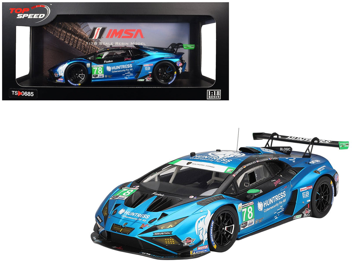 Lamborghini Huracan GT3 EVO2 #78 Mario Farnbacher - Misha Goikhberg - Parker Kligerman - Franck Perera "Forte Racing" IMSA "24 Hours of Daytona" (2025) 1/18 Model Car by Top Speed-Top Speed-ModelCars.com