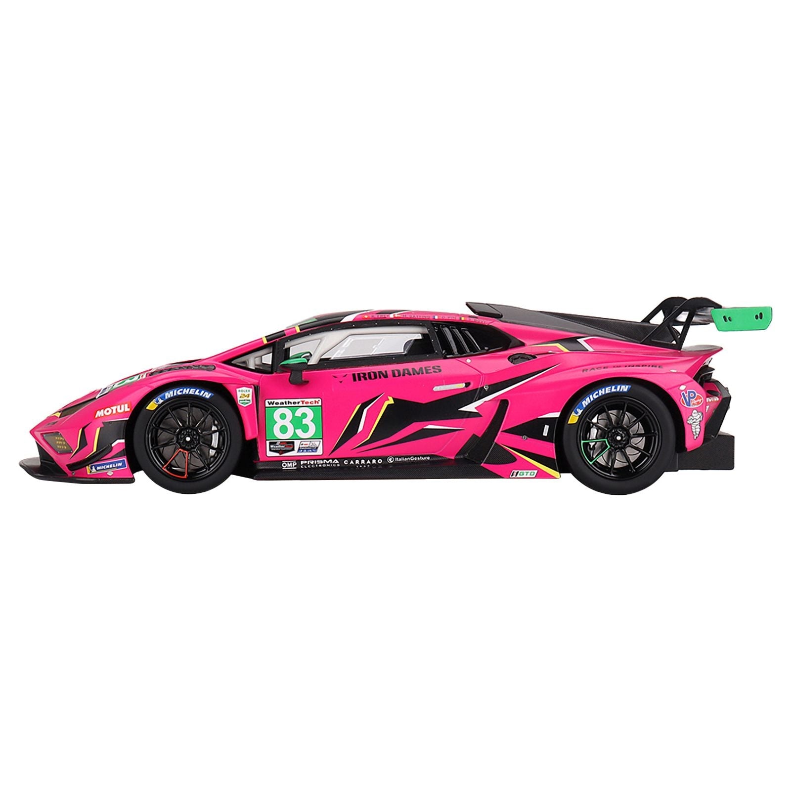 Lamborghini Huracan GT3 EVO2 83 Sarah Bovy - Rahel Frey - Michelle Gatting - Doriane Pin "Iron Dames" IMSA GTD "24 Hours of Daytona" (2023) 1/18 Model Car by Top Speed - Top Speed - ModelCars.com