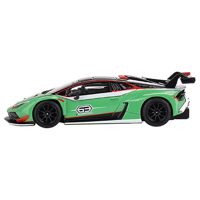 Lamborghini Huracan GT3 EVO2 "Presentation" Version Green Limited Edition to 4800 pieces Worldwide 1/64 Diecast Model Car by Mini GT - Mini GT - ModelCars.com
