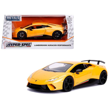 Lamborghini Huracan Perfomante Metallic Yellow 1/24 Diecast Model Car by Jada-Jada-ModelCars.com