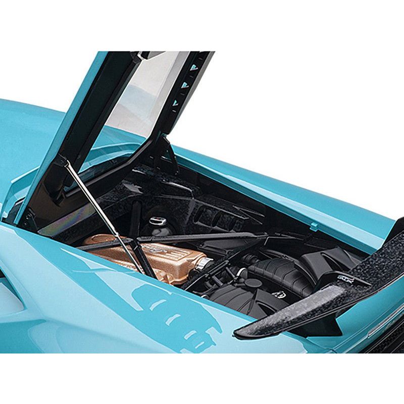 Lamborghini Huracan Performante Blu Glauco / Solid Blue with Black Wheels 1/12 Model Car by Autoart - Autoart - ModelCars.com