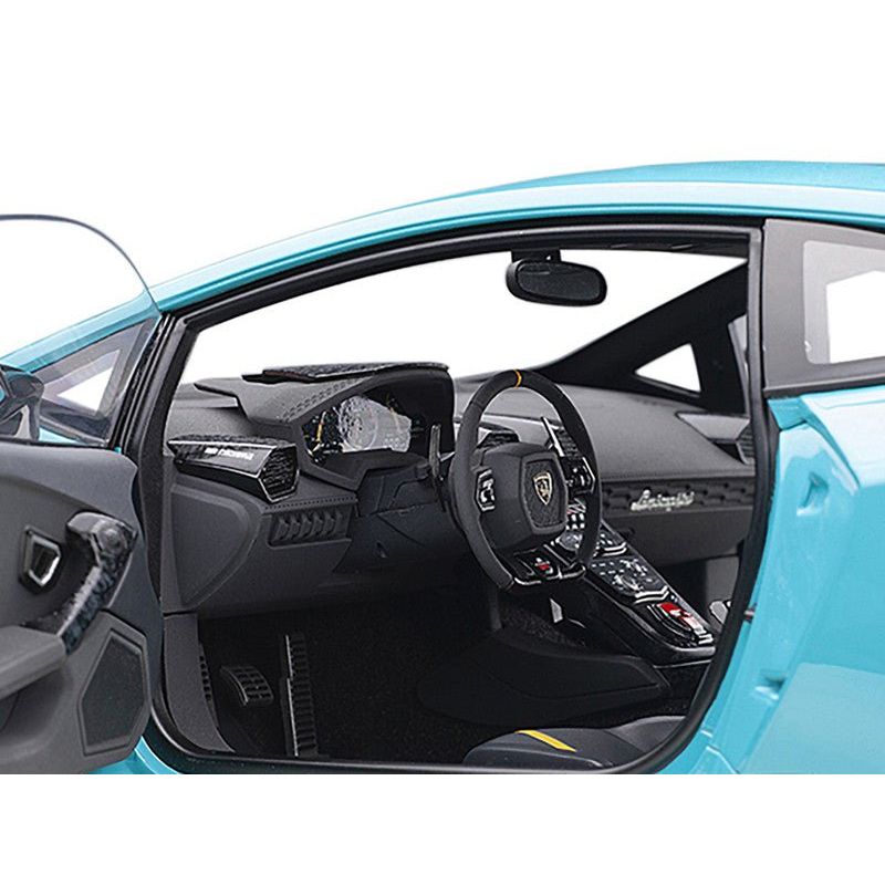 Lamborghini Huracan Performante Blu Glauco / Solid Blue with Black Wheels 1/12 Model Car by Autoart - Autoart - ModelCars.com
