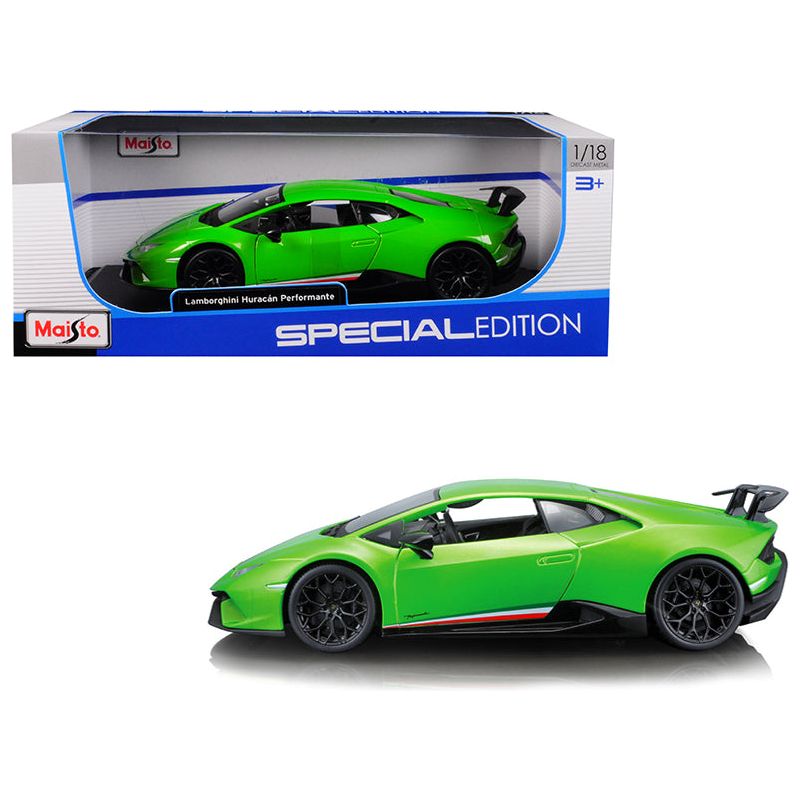 Lamborghini Huracan Performante Metallic Green 1/18 Diecast Model Car by Maisto - Maisto - ModelCars.com