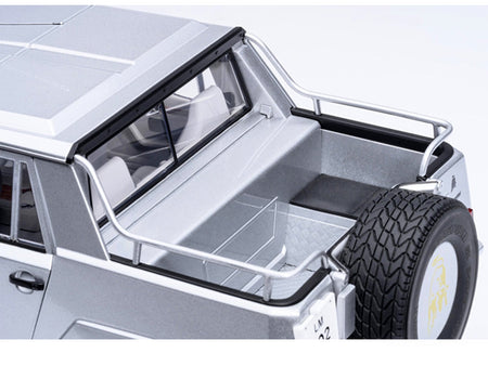 Lamborghini LM002 Argento Silver Metallic with White Interior 1/18 Model Car by Autoart-Autoart-ModelCars.com
