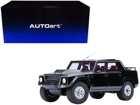 Lamborghini LM002 Nero Tenebre Black with Red Interior 1/18 Model Car by Autoart-Autoart-ModelCars.com