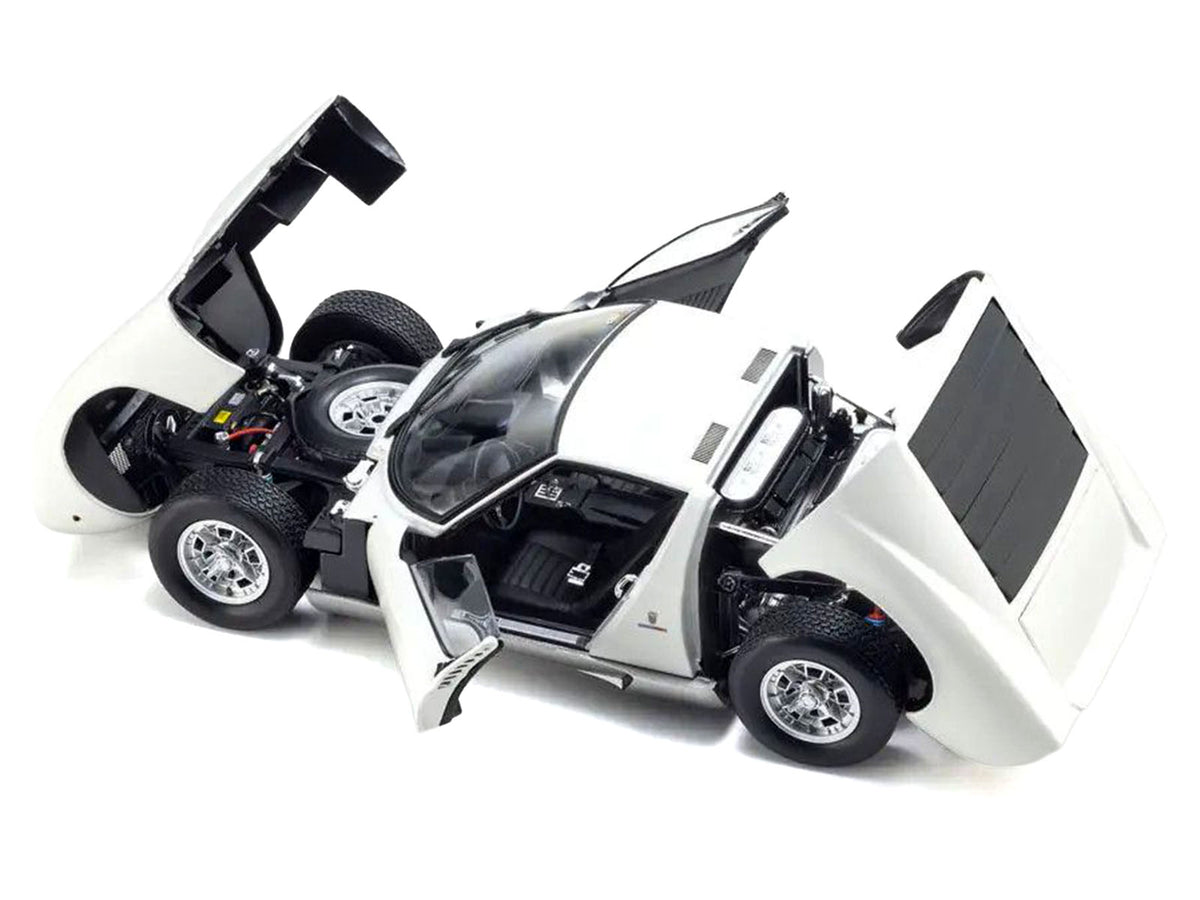 Lamborghini Miura P 400 White 1/18 Diecast Model Car by Kyosho-Kyosho-ModelCars.com