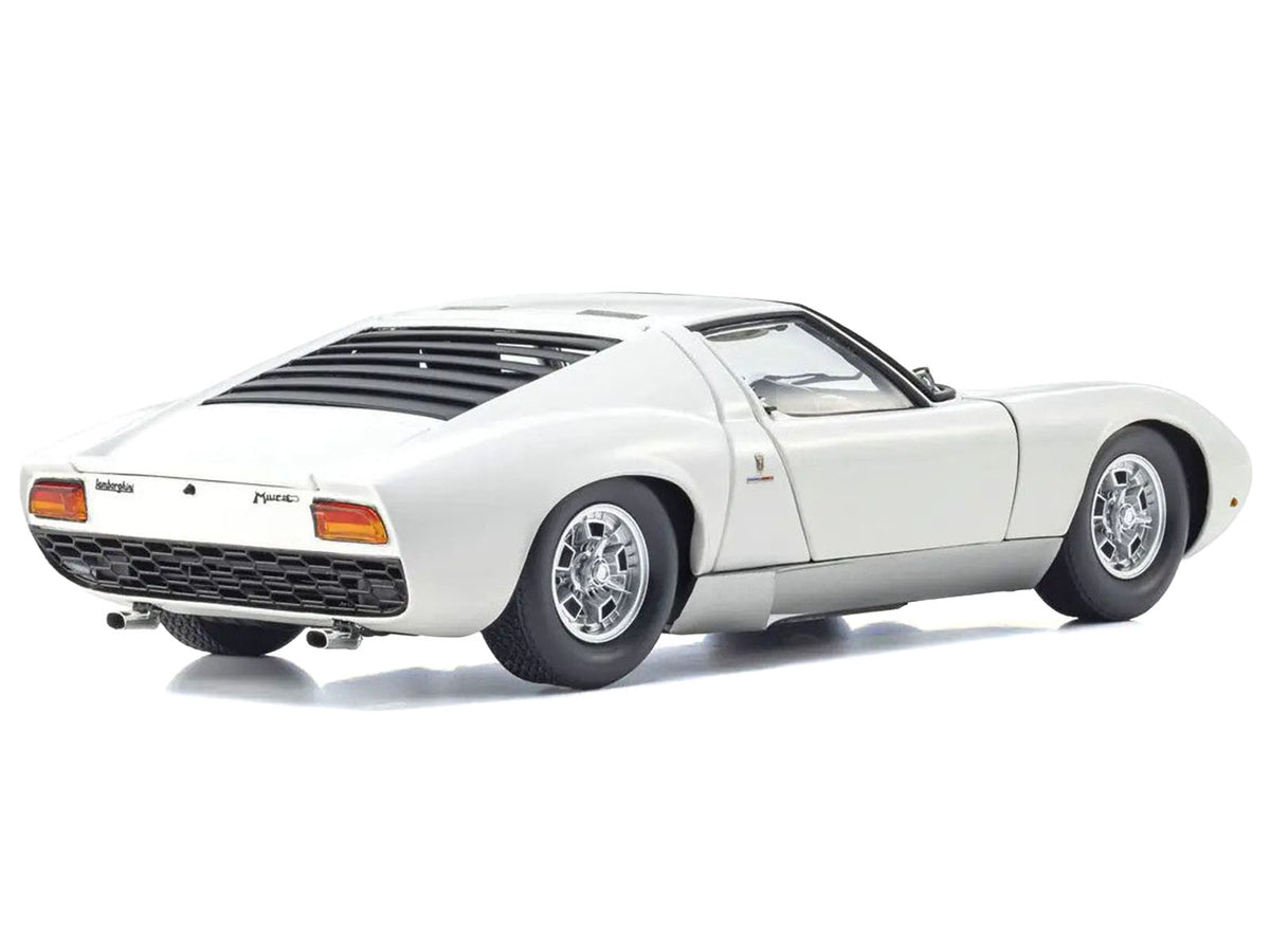 Lamborghini Miura P 400 White 1/18 Diecast Model Car by Kyosho-Kyosho-ModelCars.com