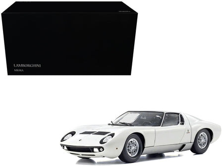 Lamborghini Miura P 400 White 1/18 Diecast Model Car by Kyosho-Kyosho-ModelCars.com
