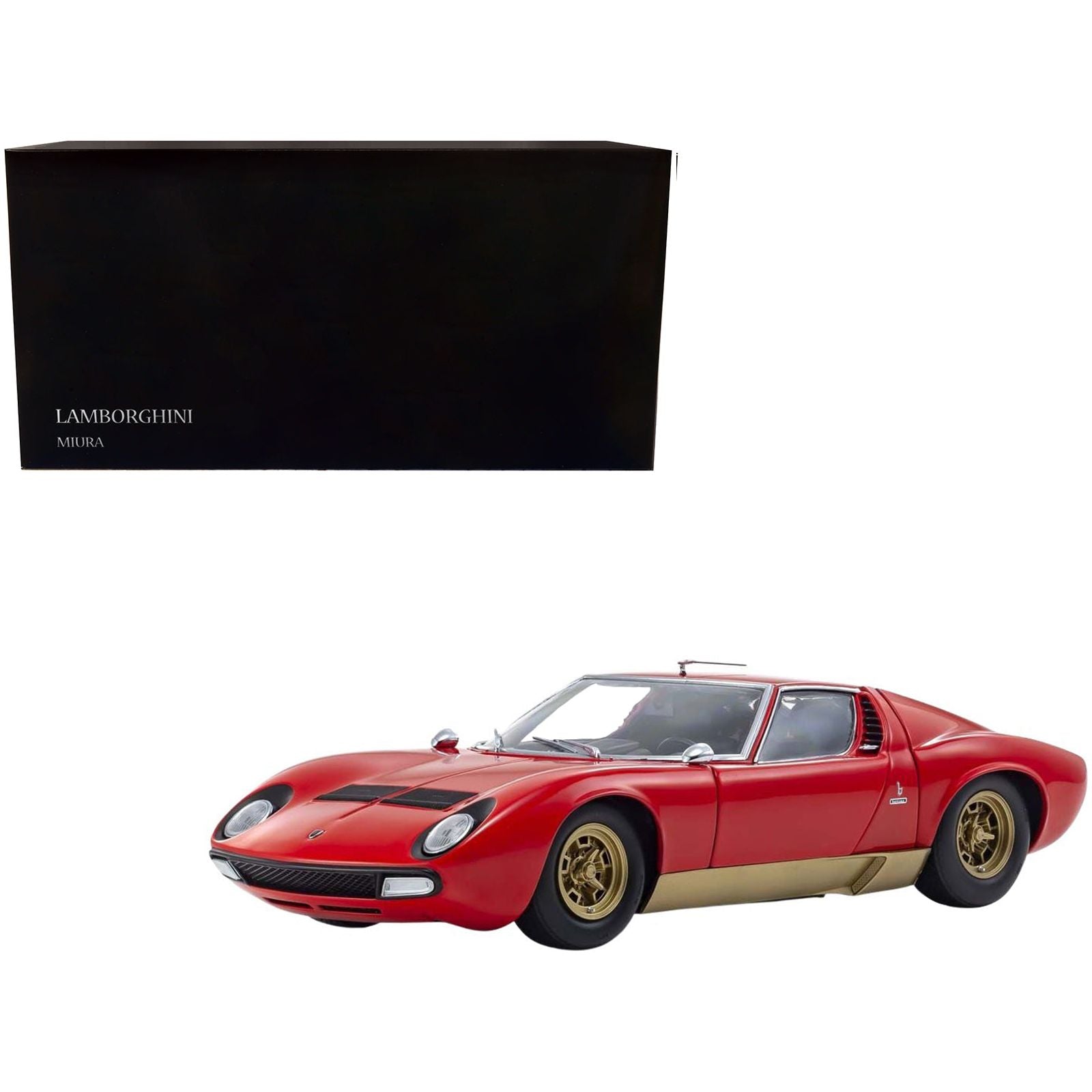 Lamborghini Miura P400SV Red and Gold 1/18 Diecast Model Car by Kyosho - Kyosho - ModelCars.com
