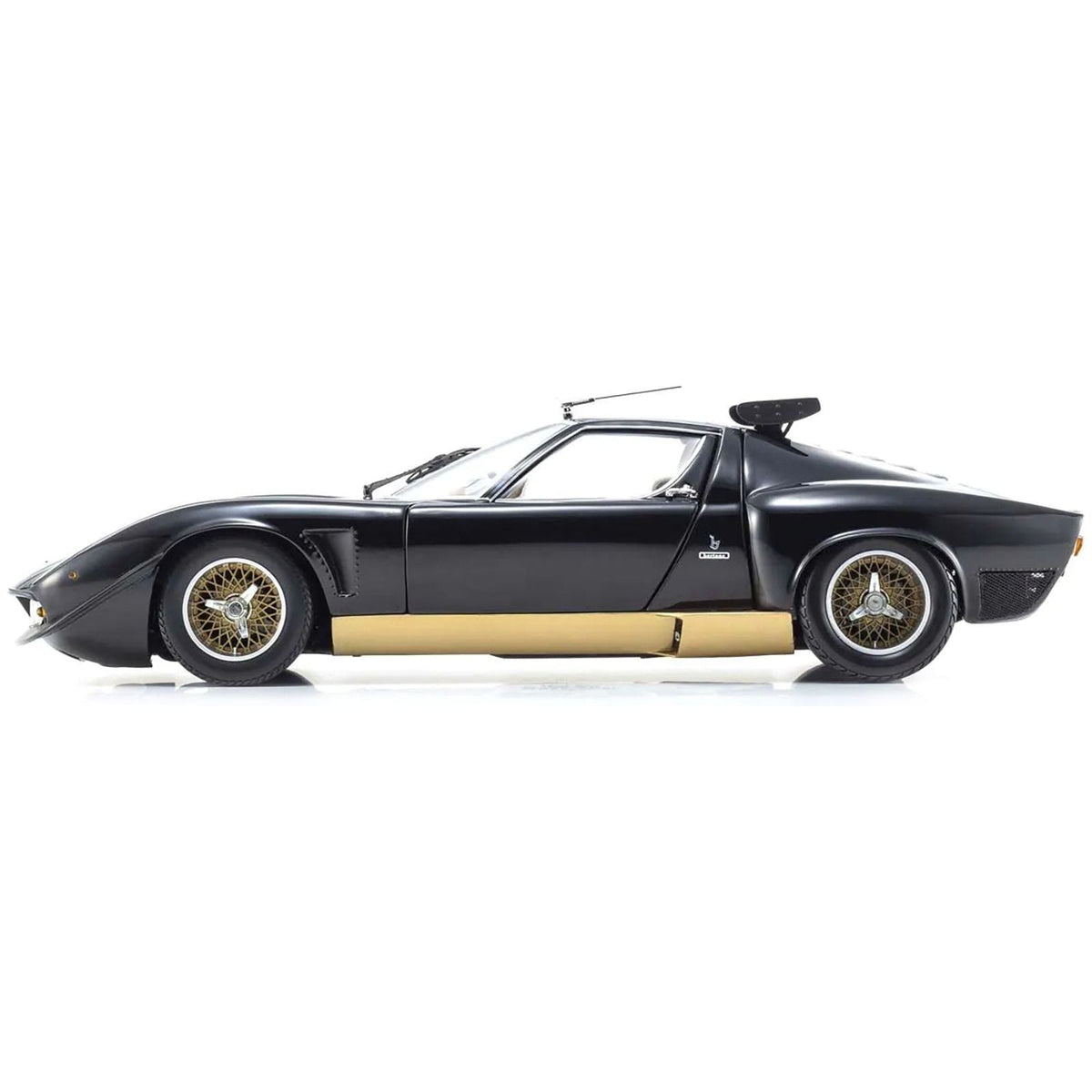 Lamborghini Miura SVR Black and Gold 1/18 Model Car by Kyosho-Kyosho-ModelCars.com
