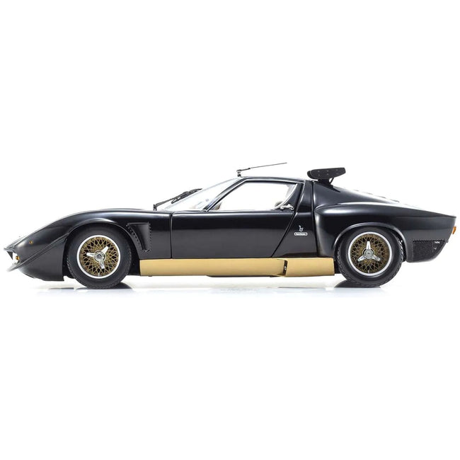 Lamborghini Miura SVR Black and Gold 1/18 Model Car by Kyosho - Kyosho - ModelCars.com