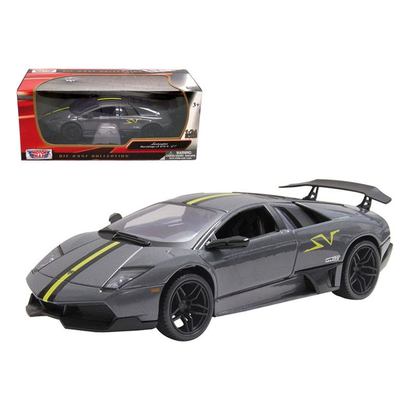Lamborghini Murcielago LP 670 4 SV Grey Diecast Model Car 1/24 by Motormax - Motormax - ModelCars.com