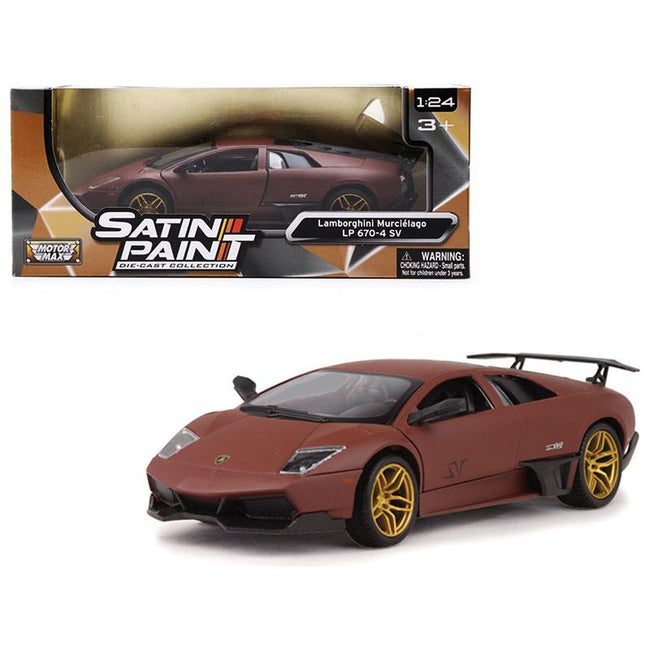 Lamborghini Murcielago LP 670 - 4 SV Matte Brown 1/24 Diecast Model Car by Motormax - Motormax - ModelCars.com
