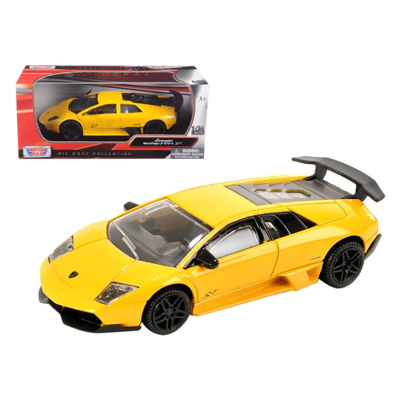 Lamborghini Murcielago LP 670 4 SV Yellow 1/24 Diecast Model Car by Motormax - Motormax - ModelCars.com