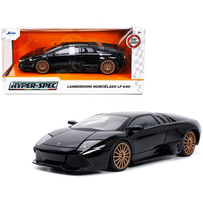 Lamborghini Murcielago LP640 Black with Copper Wheels "Hyper-Spec" Series 1/24 Diecast Model Car by Jada-Jada-ModelCars.com