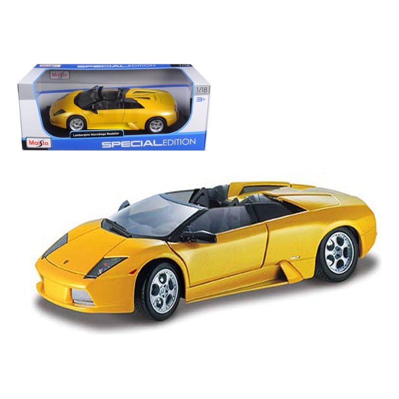 Lamborghini Murcielago Roadster Yellow 1/18 Diecast Model Car by Maisto-Maisto-ModelCars.com