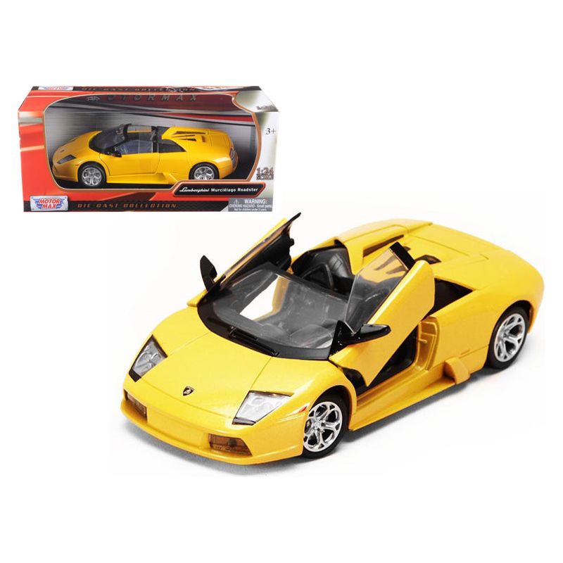 Lamborghini Murcielago Roadster Yellow Metallic 1/24 Diecast Model Car by Motormax - Motormax - ModelCars.com