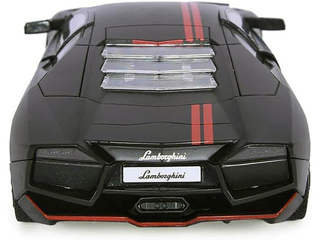 Lamborghini Reventon Matt Black with Red Stripes "Satin Paint" Series 1/24 Diecast Model Car by Motormax-Motormax-ModelCars.com