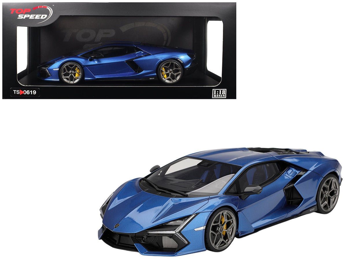Lamborghini Revuelto Blu Eleos Blue Metallic 1/18 Model Car by Top Speed-Top Speed-ModelCars.com