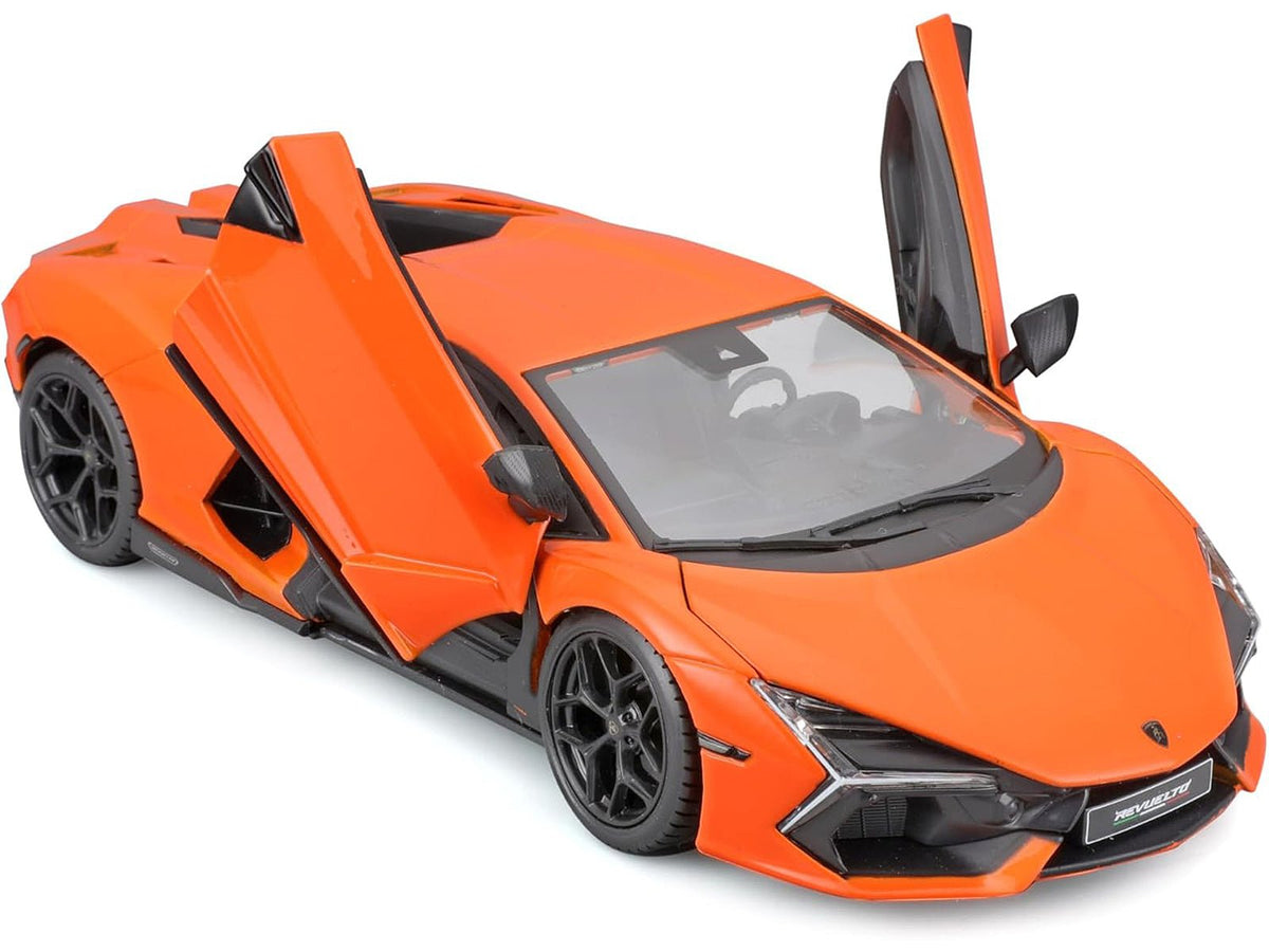Lamborghini Revuelto Orange "Italian Design" Series 1/24 Diecast Model Car by Bburago-Bburago-ModelCars.com