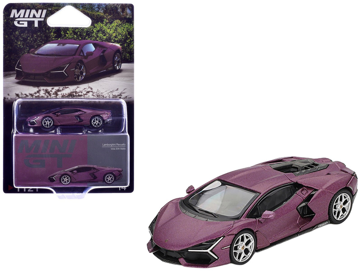 Lamborghini Revuelto Viola 30th Matt Purple Metallic Limited Edition 1/64 Diecast Model Car by Mini GT-Mini GT-ModelCars.com