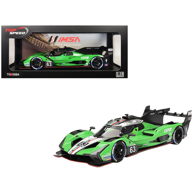 Lamborghini SC63 #63 Matteo Cairoli - Andrea Caldarelli - Romain Grosjean "Iron Lynx" IMSA "12 Hours of Sebring" (2024) 1/18 Model Car by Top Speed-Top Speed-ModelCars.com