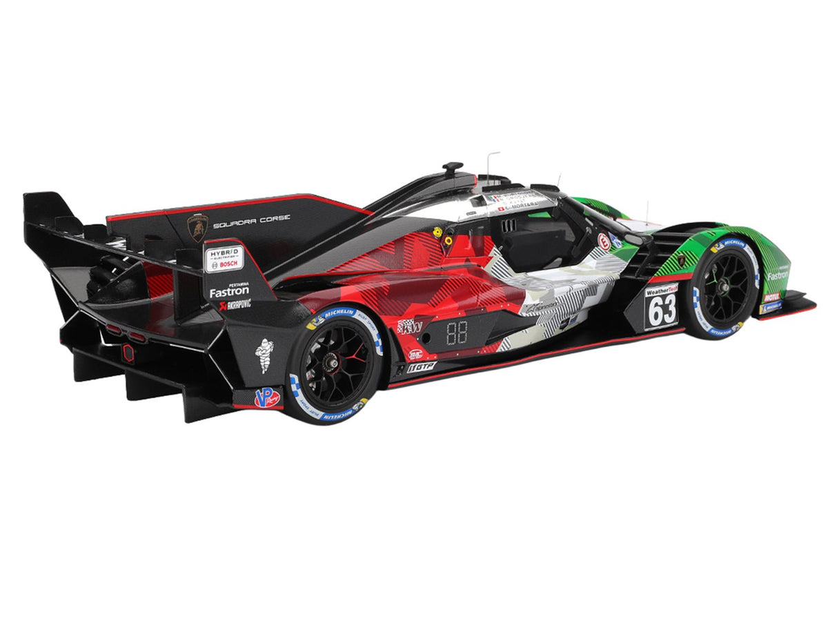 Lamborghini SC63 #63 Mirko Bortolotti - Romain Grosjean - Daniil Kvyat - Edoardo Mortara "Automobili Lamborghini Squadra Corse" IMSA "24 Hours of Daytona" (2025) 1/18 Model Car by Top Speed-Top Speed-ModelCars.com