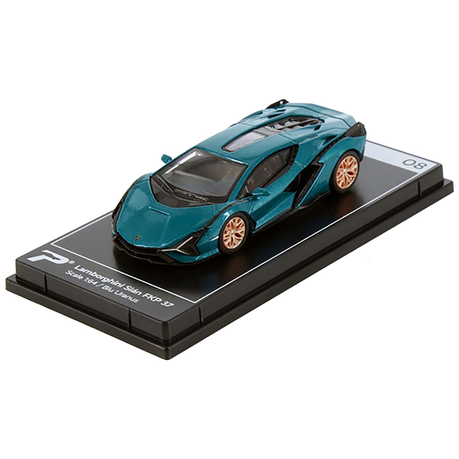 Lamborghini Sian FKP 37 Blu Uranus Blue Metallic "Hypercar League Collection" 1/64 Diecast Model Car by PosterCars - PosterCars - ModelCars.com