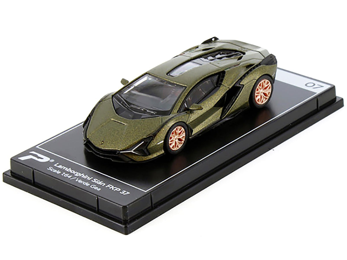 Lamborghini Sian FKP 37 Verde Gea Green Metallic "Hypercar League Collection" 1/64 Diecast Model Car by PosterCars-PosterCars-ModelCars.com