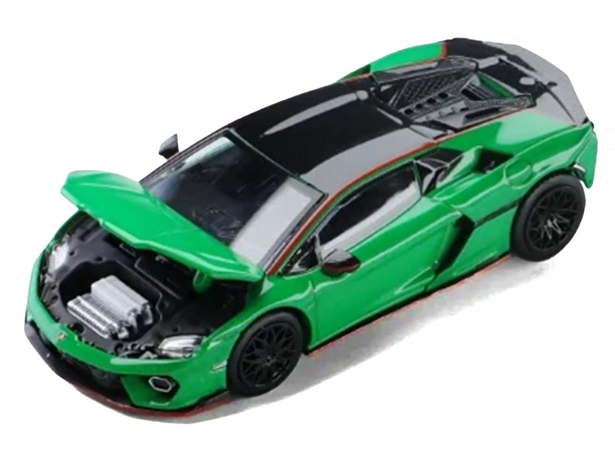 Lamborghini Temerario Green with Black Topdie 1/64 Diecast Model Car by Trends Hobby-Trends Hobby-ModelCars.com