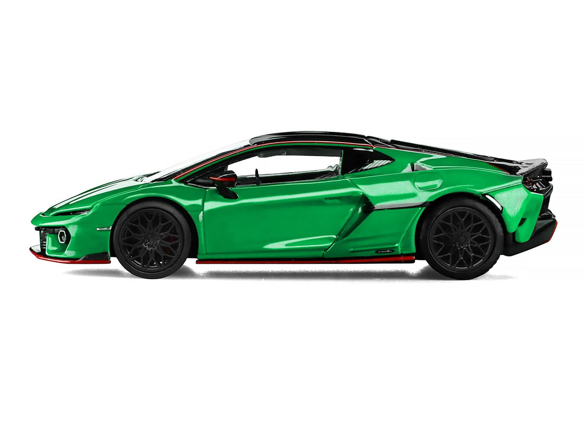 Lamborghini Temerario Green with Black Topdie 1/64 Diecast Model Car by Trends Hobby-Trends Hobby-ModelCars.com