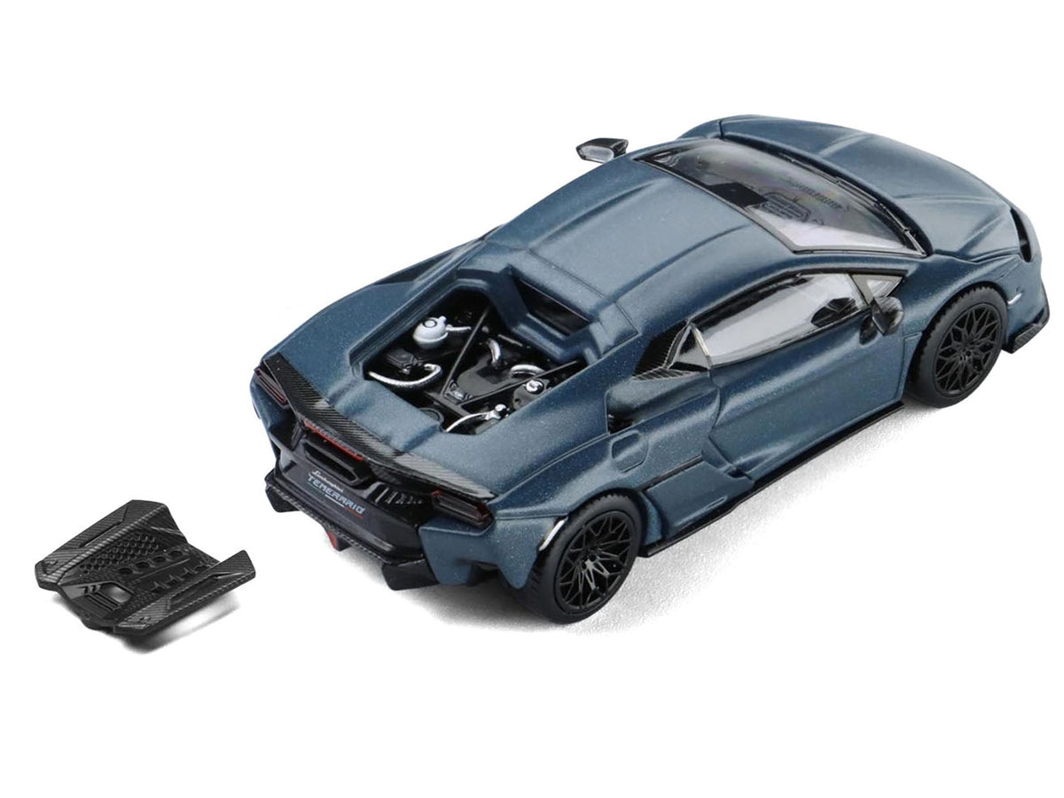 Lamborghini Temerario Matt Blue Metallic 1/64 Diecast Model Car by Trends Hobby-Trends Hobby-ModelCars.com