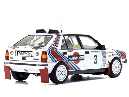 Lancia Delta HF 4WD #3 Juha Kankkunen - Juha Piironen "Martini Racing" Winner "Olympus Rally" (1987) 1/18 Diecast Model Car by Kyosho-Kyosho-ModelCars.com