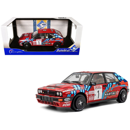 Lancia Delta HF Integrale #1 Miki Biasion - Tiziano Siviero Winner "Rally Sanremo" (1989) "Competition" Series 1/18 Diecast Model Car by Solido-Solido-ModelCars.com