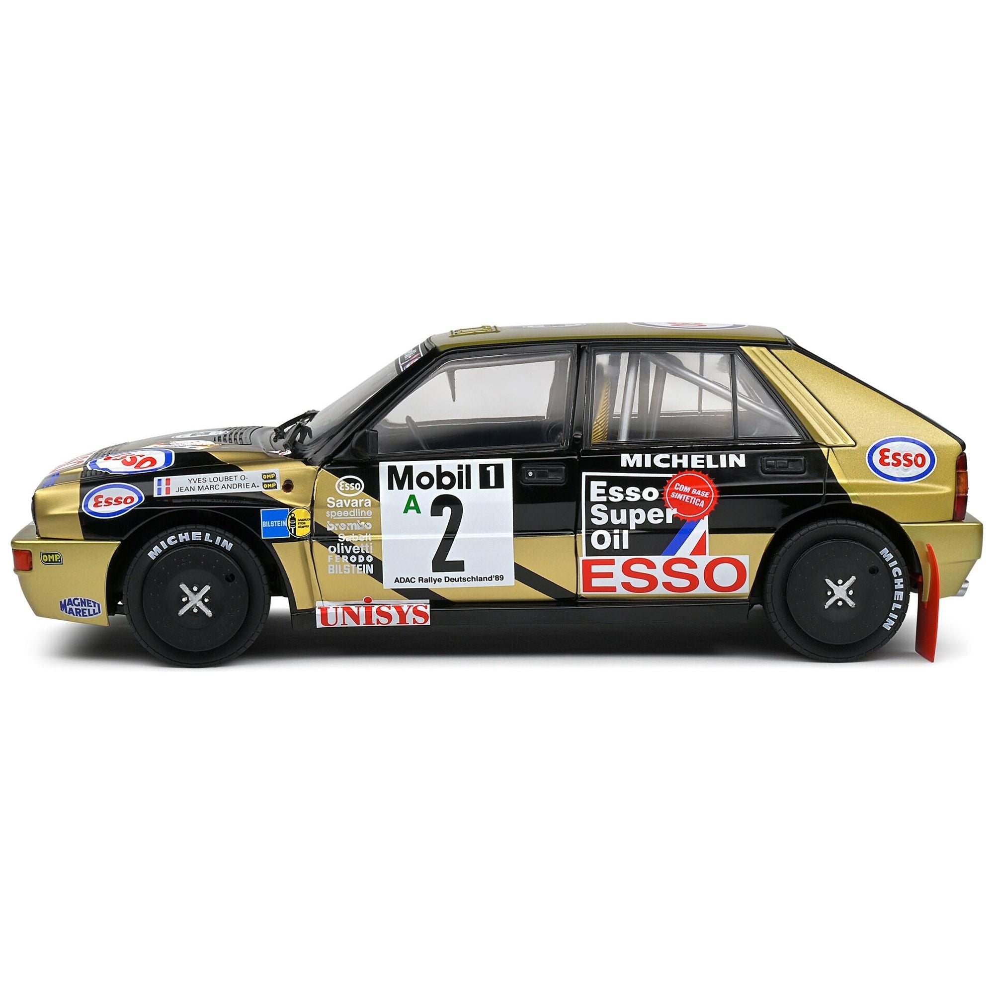 Lancia Delta HF Integrale 2 Yves Loubet - Jean - Marc Andrie 3rd Place "ADAC Rallye Deutschland" (1989) "Competition" Series 1/18 Diecast Model Car by Solido - Solido - ModelCars.com