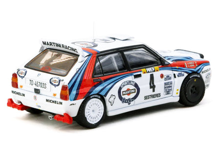 Lancia Delta HF Integrale 4 Didier Auriol - Bernard Occelli "Martini Racing" Winner "Monte Carlo Rally" (1992) "Hobby64" Series 1/64 Diecast Model Car by Tarmac Works-Tarmac Works-ModelCars.com