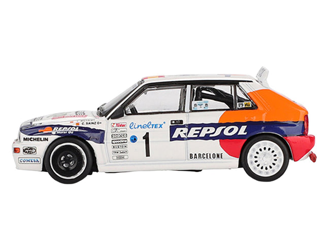 Lancia Delta HF Integrale Evoluzione #1 Carlos Sainz - Luis Moya "Rallye Monte-Carlo" (1993) Limited Edition 1/64 Diecast Model Car by Mini GT-Mini GT-ModelCars.com