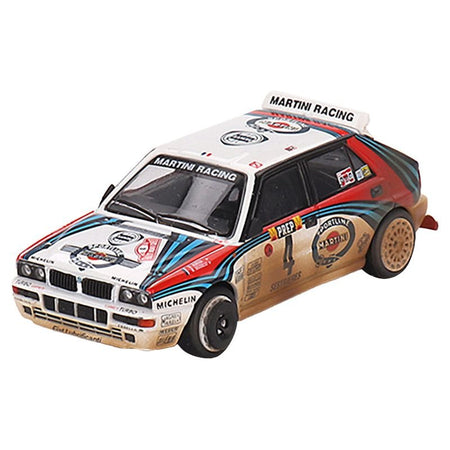 Lancia Delta HF Integrale Evoluzione "Martini Racing - 1992 Rally MonteCarlo" 4 Piece Set 1/64 Diecast Models by True Scale Miniatures - True Scale Miniatures - ModelCars.com